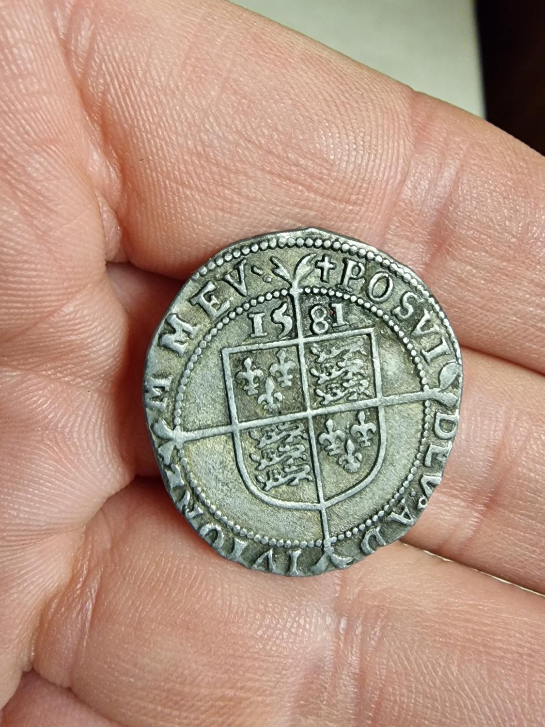 1581 British Silver Sixpence Coin - Image 2 of 3