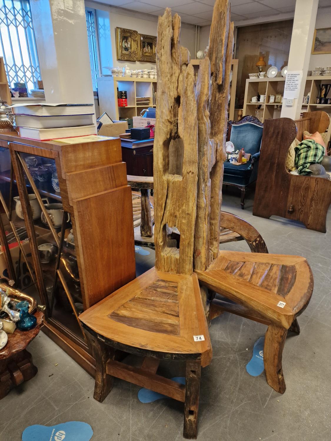 Bespoke Driftwood Wooden High-Backed Chair