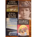 Quartet of Modern Literature First Editions inc Gavin Maxwell, PD James and Harry Potter