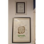 Pair of Rock Music Art Posters inc Led Zeppelin and a Leeds Brudenell Signed Tour Poster by Indie ba