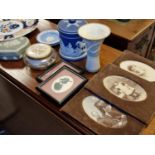 Set of Various Ceramics inc Wedgwood & Jasperware Pieces + Silhouette/Cameo Art