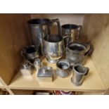 Collection of Antique & Vintage Pewter Ware Pieces and Tankards