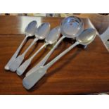 Collection of Birmingham Hallmarked Silver Spoons and Ladles inc George III example - 590g