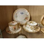 Pair of Late 19th Century Cabinet Tea Sets inc Scottish MacDougall & Sons Nautilus Example