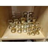 Collection of Antique Graduated Brass Weights Measures