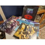 Good Set of 6 Rock/Prog/Metal LP Vinyl Record Albums, including Rush, Anthrax, Uriah Heep, Jethro Tu