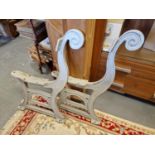 Pair of Victorian Cast Iron Bench Ends