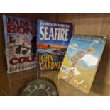 Trio of James Bond-related First Edition Hardback Books, including John Gardner "Seafire" and "Cold"