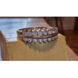 Vintage 9ct Gold Half Hoop Eternity Ring, size L