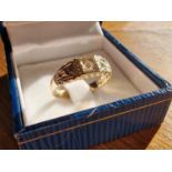 9ct Gold & Diamond Dress Ring - 2.47g, size O