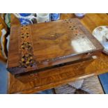 Edwardian Antique Writing Box inc Inkwells