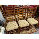 Set of Six Bespoke Yorkshire Oak Chairs, made by Royal Oak of Grassington