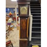 Antique Brass Faced Stephen Wilmshurst of Basingstoke Single Arm Long Case Grandfather Clock - in wo