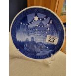 Early Royal Copenhagen (Denmark) Commemorative Christmas Nativity plate - dated 19 July 1937 diamete