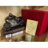 Joey Dunlop 1985 Formula 1 TT statuette in Cold Cast Bronze, by English Classic Arts, specifically G