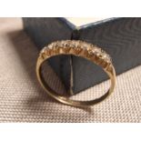 9ct Gold Half Hoop Eternity Ring, size S