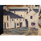 Peter Brook print on board "Dog and Passage" approx. 20" x 16"