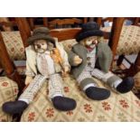 Pair of Continental Gypsy Musician Dolls