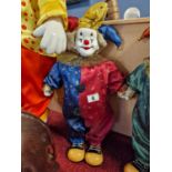 Medium-Sized Part Porcelain Decorative Fairgound Clown Figure + uniform approx, 23" in height - Horr