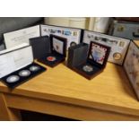 Collection of Various 925 Silver Proof Coins commemorating Battle of Britain, Remembrance Day, VE Da