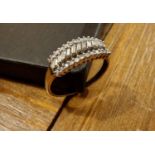 9ct Gold & Diamond Ring, size P+0.5