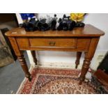 Oak Hall Table with single drawer, H36" x D18" x H30"