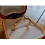 9ct Gold & Diamond Engagement Ring - size M