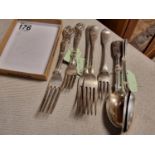 Collection of Mid-Late 19th Century Hallmarked Silver Cutlery - inc London & Exeter