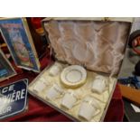 Boxed Spode Branded Gilded Delphi Design Y8022 Tea/Coffee Set, comprising 6 cups + saucers (box appr