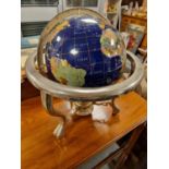 Lapis Small Gemstone Globe