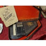 Boxed Vintage Zither/Auto-Harp Musical Instrument