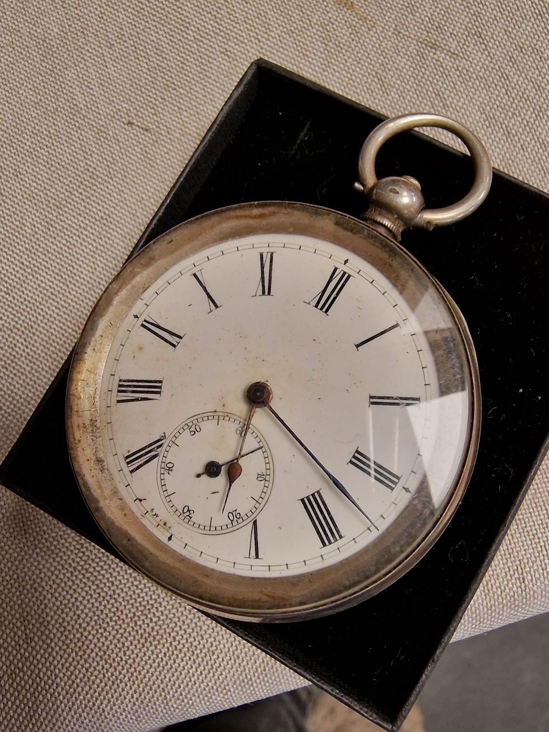 Antique 935 Silver Pocketwatch - inscribed to George Watson Cornholme