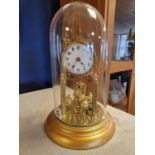 Antique Domed Anniversary Clock - 30cm high inc dome