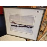 Limited Edition Signed Peter Brook Winter Scene Print 'Lost & Found' - 54x47cm inc frame