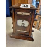 1920s/1930s Wood Cased Perpetual Desk Calendar - H 18cm