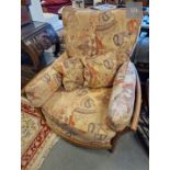 Ercol Blonde Upholstered Conservatory Chair - in good condition