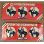 Pair of Boxed and Mint Britains Handpainted - Queen Elizabeth Mounted Lifeguard and Horseguard + Bri