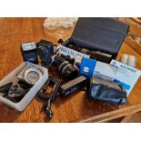 Collection of Mostly Minolta Camera Equipment and Lenses inc a cased Sigma 400mm Telephoto