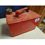 Vintage Red Petrol/Oil Can - 19x15x45cm