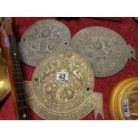 Trio of Antique Milners 212 Safe Covers - approx 22cm diameter