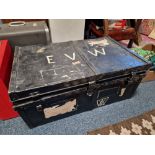 EVW Marked Metallic Train Railway Master Trunk