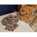 Pair of Carved Plaques inc a German Black Forest Example - 26cm diameter