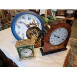 Collection of Four Clocks including Skeleton and Disney Examples