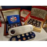 Royal Mint 2000 Time Capsule Currency Coin Set, Golden Jubilee Executive Proof Coin Set and Royal Mi