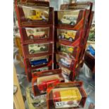 Group of Twelve Matchbox Models of Yesteryear Die-Cast Trucks and Lorries with Advertising - all min