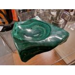 Retro Green Malachite Ashtray