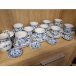 Blue & White Royal Copenhagen 1035 Musselmalet Full Lace Tea Set