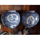 Pair of Antique Royal Bonn Flamand Vases
