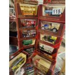 Group of Twelve Matchbox Models of Yesteryear Die-Cast Trucks and Lorries with Advertising - all min