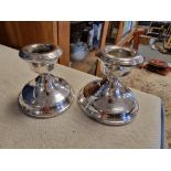 Pair of Hallmarked Silver Birmingham Candlesticks - 279g